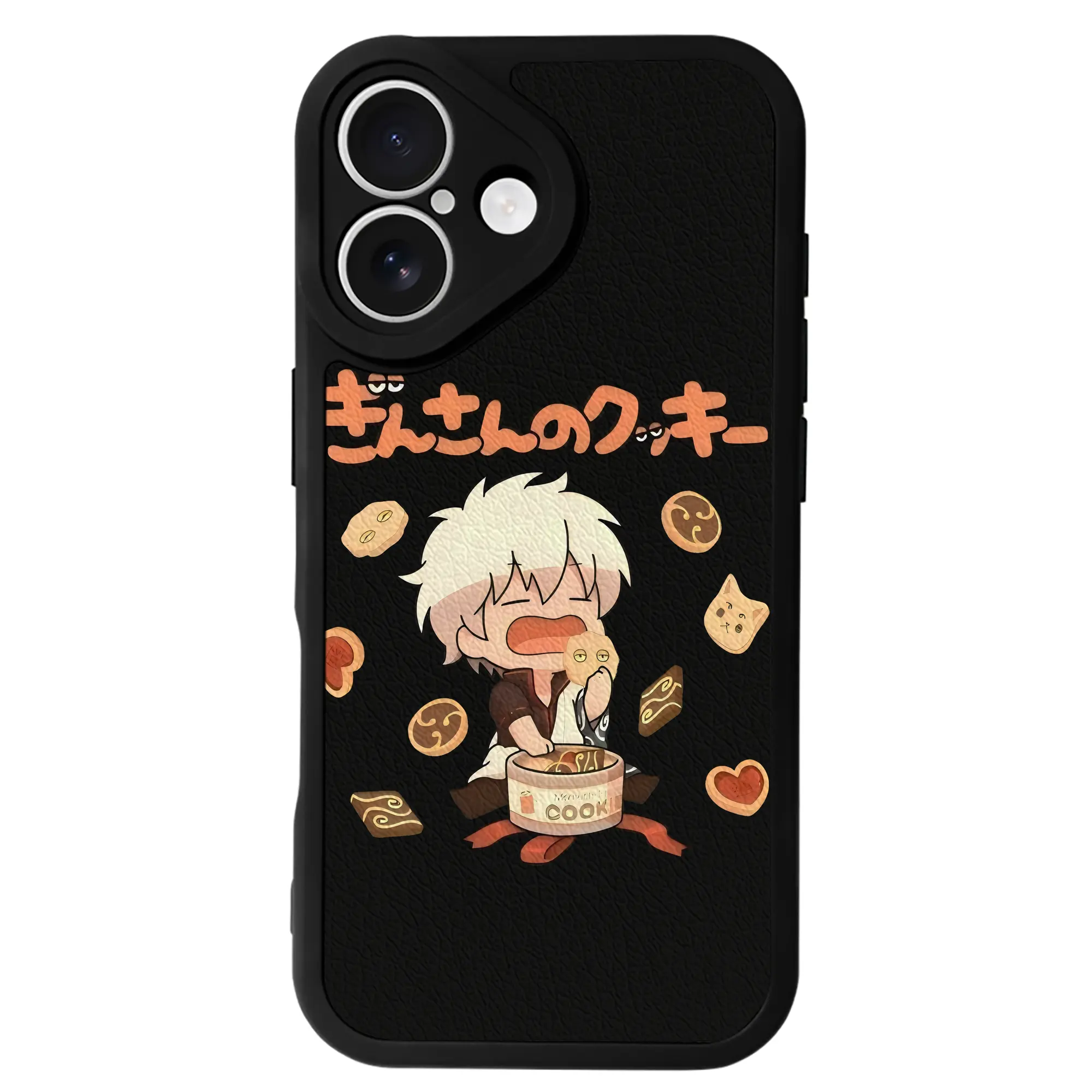 銀魂 グッズ 坂田 銀時 - IPhone 16シリーズ対応 ・ シリコンスマホケース ・ レザー調 ・ 高精度フィット ・ 耐衝撃 ・ ワイヤレス充電対応 ・ 精密カット